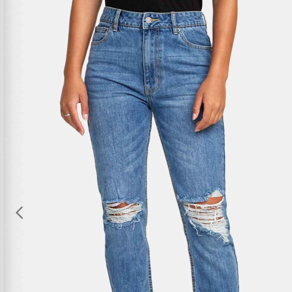 RVCA Piper High-Rise Tapered Denim Jeans